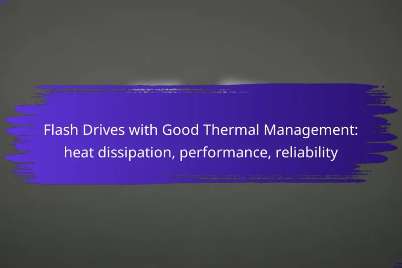 Flash Drives with Good Thermal Management: heat dissipation, performance, reliability