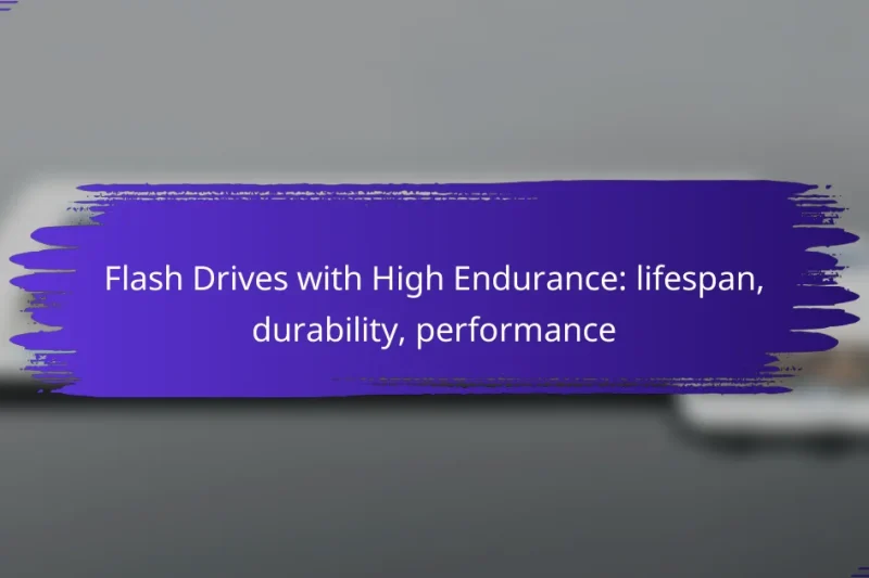 Flash Drives with High Endurance: lifespan, durability, performance