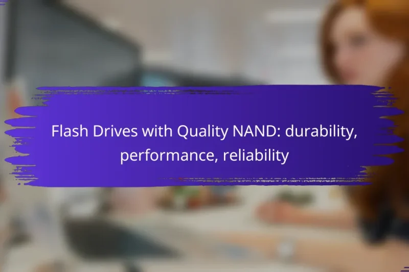 Flash Drives with Quality NAND: durability, performance, reliability