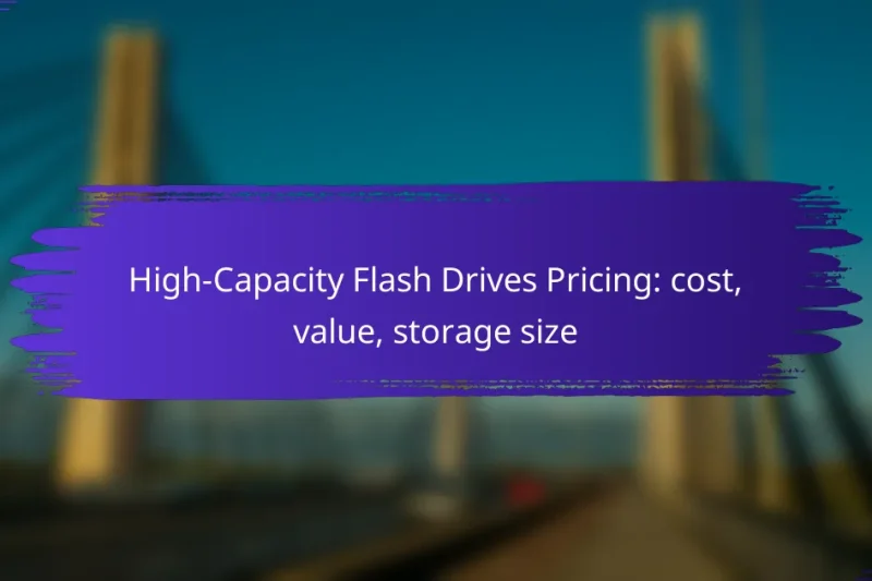 High-Capacity Flash Drives Pricing: cost, value, storage size