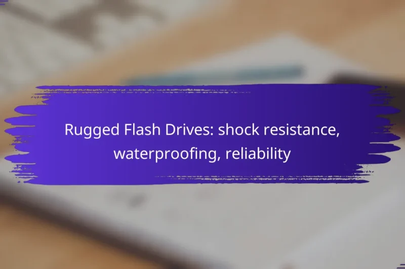 Rugged Flash Drives: shock resistance, waterproofing, reliability