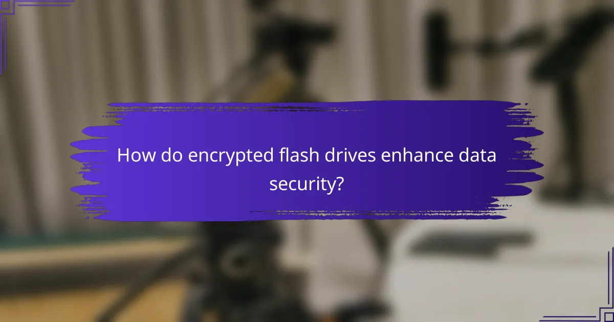 How do encrypted flash drives enhance data security?