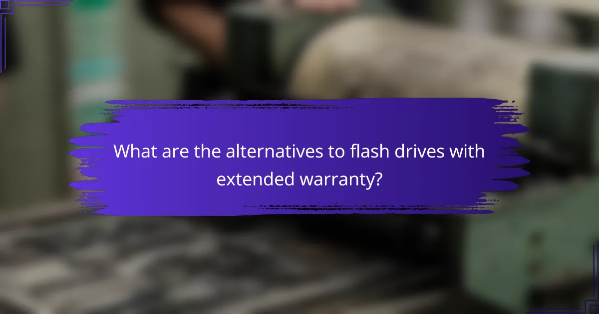 What are the alternatives to flash drives with extended warranty?