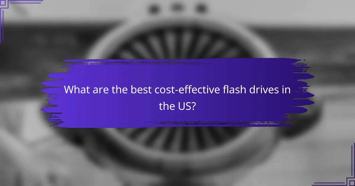 What are the best cost-effective flash drives in the US?