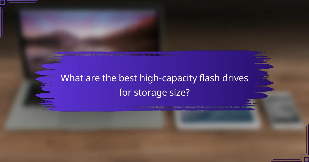 What are the best high-capacity flash drives for storage size?