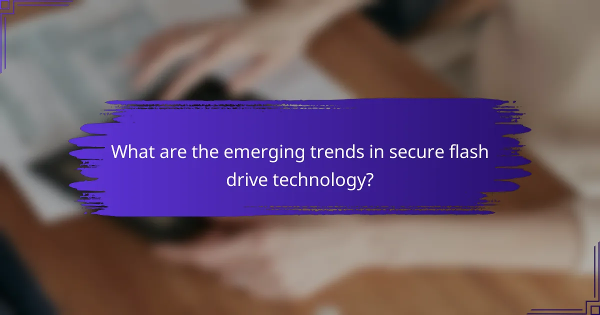 What are the emerging trends in secure flash drive technology?